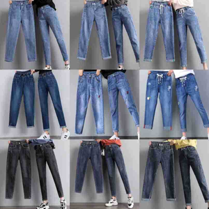 Jeans sur mesure pour hommes en denim de coton délavé, coupe ample, jambe large, style streetwear, grandes tailles, échantillons fournis par le fabricant - Product Image 3