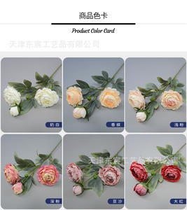 3 Pinturas Artísticas al Óleo de Peonías y <span class=keywords><strong>Rosas</strong></span> de Tallo Único, Decoración Floral Elegante de Estilo Europeo para el Hogar, Flores de Lujo Ligero Estilo Ins - Product Image 6