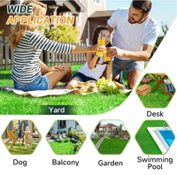 Tapis en gazon artificiel non toxique et adapté aux animaux domestiques - Gazon synthétique souple pour aire de jeux pour chiens et patio