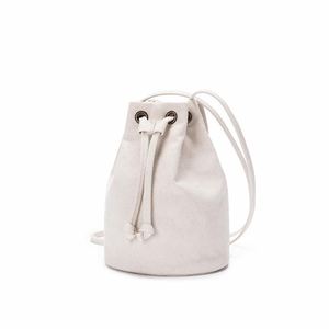 Canvas Bag Female New Bucket Bag Female Shoulder Messenger Korean Harajuku <b>Mini</b> Drawstring <b>Backpack</b> Bag - Product Image 1