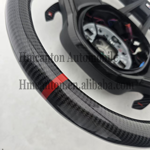 พวงมาลัยหุ้มหนังคาร์บอนไฟเบอร์มีรูพรุนสำหรับ BMW G ซีรีส์พวงมาลัย M3 G30 G20 M4 G82พวงมาลัยรถยนต์ CS M5สินค้าใหม่ - Product Image 3