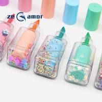 Zeamor Kawaii Drawing Stationary New Custom Creative 6 Colors Cute Mini Nail Highlighter Set for School Kids