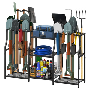 Heavy Duty Garden Tool <b>Storage</b> Rack <b>Large</b> Capacity Garden Tool Organizer <b>Storage</b> <b>Basket</b> for Shovels Rakes and Yard Tools - Product Image 1