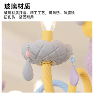 <span class=keywords><strong>Lampadario</strong></span> a LED in Ferro a Tema Principessa <span class=keywords><strong>per</strong></span> <span class=keywords><strong>Cameretta</strong></span> Bambini, Multi-Testa, <span class=keywords><strong>per</strong></span> Camera da Letto e Sala da Pranzo - Product Image 4