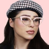 Monture de lunettes optiques œil-de-chat pleine monture de haute qualité pour femmes, lunettes anti-lumière bleue tendance pour ordinateur