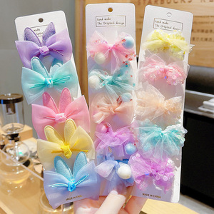 Small Size Tulle Bow Hair Clips Set Super Fairy Princess Barrettes Cute Mesh Decor Hair Pins For Girls Kids Hair Accessories - Product Image 1