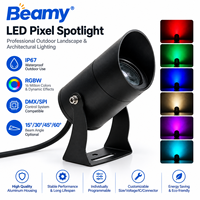 Lampe spot LED extérieure RGBW à changement de couleur, IP67, résistante aux intempéries, éclairage paysager basse tension pour bâtiments et arbres