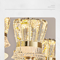 Décoration moderne de luxe pour hôtel et restaurant, grand lustre LED, lustre en cristal K9, luminaire suspendu