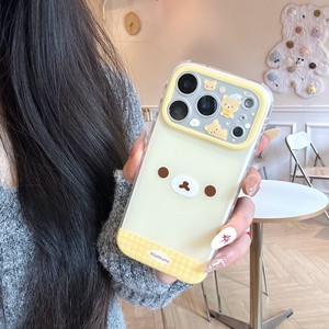 <span class=keywords><strong>Coque</strong></span> <span class=keywords><strong>de</strong></span> <span class=keywords><strong>téléphone</strong></span> pour iPhone 17, motif dessin animé mignon, grand visage <span class=keywords><strong>Kawaii</strong></span>, bord à carreaux, style girly, en gel <span class=keywords><strong>de</strong></span> silicone souple, antichoc, protection intégrale - Product Image 2