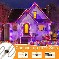 Guirlandes lumineuses LED d'extérieur, personnalisation d'usine, étanches, 30 lumières de Noël, 80 décorations d'extérieur, rideau lumineux LED, 3x3, 300 LED