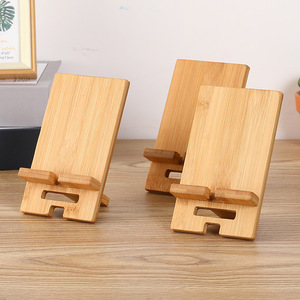 Support de téléphone en bois personnalisé en gros, OEM ODM, support mobile en bois massif pour bureau, chambre, décoration de table - Product Image 2