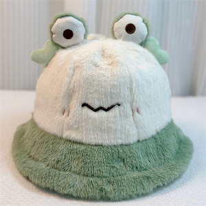 Automne et <span class=keywords><strong>hiver</strong></span> femmes grenouille cheveux seau chapeau chaud Imitation fourrure seau chapeau avec cache-oreilles adapté aux scènes de pêche de loisirs - Product Image 1