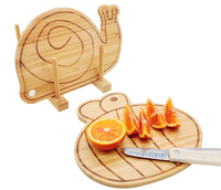 Nouveaux produits : Mini planche à découper en bois de fruits, petit ensemble de planches à découper en bambou, plateau à fromage en forme d'escargot et d'abeille pour la maison