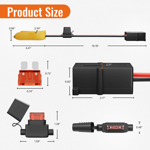 Adaptateur de prise de courant pour station de batterie 20V pour véhicule électrique pour enfants 12V, avec fil de cuivre de calibre 12 et fusible, pour mise à niveau DIY - Product Image 2