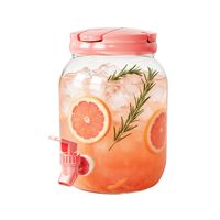 Distributeur de boissons portable en plastique de 2500 ml, grande capacité, idéal pour les fêtes et l'été.