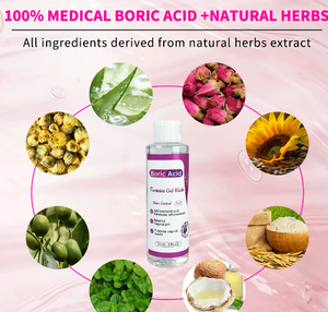 Средство для женской гинекологии: борная кислота, антибактериальное, 100% натуральные травы, восстанавливает здоровый рН влагалища, лечит бактериальный вагиноз и молочницу. - Product Image 4