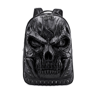 New Soft Leather3d <strong>Backpack</strong> PU Leather Waterproof <strong>Backpack</strong> Skull Fashion <strong>Daily</strong> <strong>Backpack</strong> for Men - Product Image 1