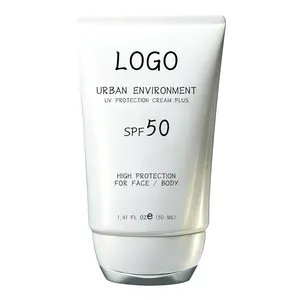 Etiqueta privada coreia protetor solar spf 50, natural, orgânico, hidratante de pele, protetor solar uv, oem