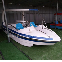 Bateau électrique pour 6 à 8 personnes Taxi en fibre de verre pour passagers Dock à basse vitesse Yacht Home River Shipping Panneaux solaires Ponton Hull Table Bbq
