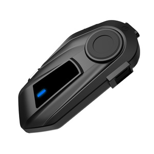 Casque de moto avec interphone Bluetooth 5.0, système de communication sans fil pour 2 motards, casque pour les amateurs de cyclisme - Product Image 1