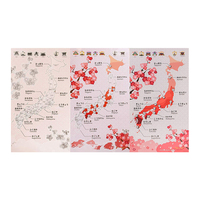 Quà Tặng Độc Đáo Hoa Anh Đào Treo Bản Đồ Du Lịch Scratch Pink Scratch Japan Off Map