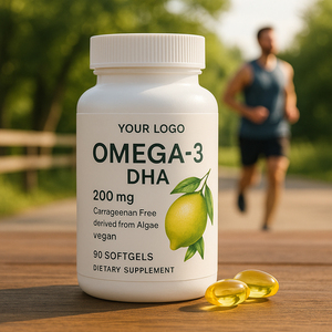 อาหารเสริมโอเมก้า-<span class=keywords><strong>3</strong></span> ดีเอชเอ แบบซอฟต์เจลเข้มข้น 200 มก. ได้รับการรับรองมาตรฐาน GMP รางวัลสุขภาพระดับนานาชาติ บำรุงสุขภาพหัวใจและกระดูก - Product Image 5