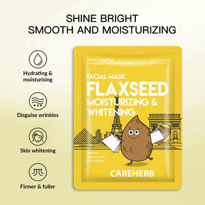 Masques coréens biologiques pour le visage Masque en feuille de graines de lin blanchissant et hydratant - Product Image 2