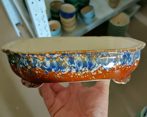 Vasi in Ceramica Rettangolari Grandi Stile Retrò Eleganti per Bonsai, Ecologici, Fatti a Mano, Smaltati, per Giardino - Vendita all'Ingrosso - Product Image 1