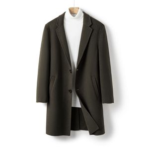 Custom Logo Men's Winter <strong>Trench</strong> <strong>Waterproof</strong> 100% Wool Long Warm Stylish Casual Clothing with Vintage Decoration - Product Image 4