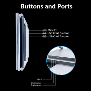 14 inch PC Màn hình kép <span class=keywords><strong>LCD</strong></span> máy tính 2 3 4 hiển thị di động có thể gập lại máy tính xách tay màn hình Extender ba màn hình văn phòng chơi game màn hình - Product Image 6