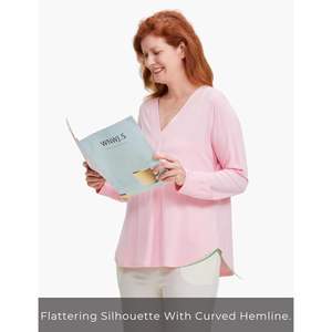 Women's Bamboo Viscose Sleep Shirt <b>Long</b> <b>Sleeve</b> Relaxed Fit Soft Pajama <b>Top</b> Large Size Sleep <b>Tops</b> Cotton Modal Sleep Shirt - Product Image 2