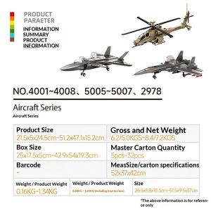 Jouet éducatif en plastique à petites particules Wangge, blocs de construction à assembler pour enfants de 6 à 12 ans, modèle d'<span class=keywords><strong>avion</strong></span> - Product Image 2