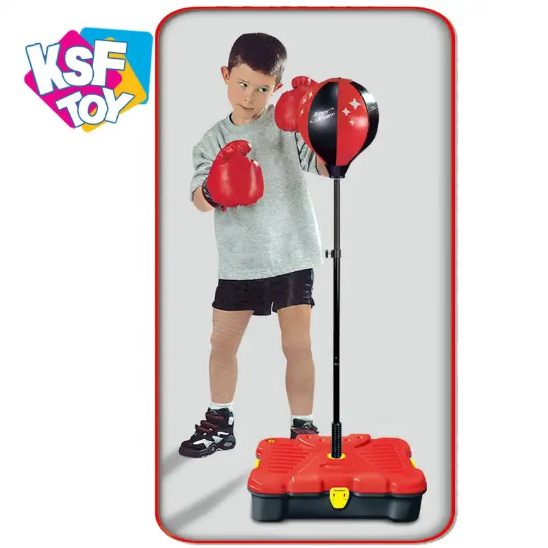 2020 hot sale kingsport toy portable adjustable stand children's boxing sports game toy set for boys