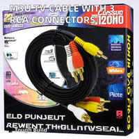 Câble Convertisseur TV HDTV Kebaolong E1-30 M3U à 3 Connecteurs RCA Mâle-Mâle AV Audio Vidéo Composite en Cuivre Nu, Vente Chaude