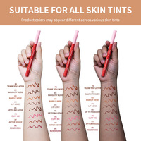 Crayon à lèvres innovant à pointe souple 8 teintes, stylo à lèvres à pointe feutre, anti-bavure, pour sculpter la couleur des lèvres, maquillage des lèvres