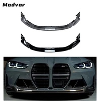 Lip Bumper Depan Model Serat Karbon untuk BMW G82 M4 G80 M3 3 Piece Splitter