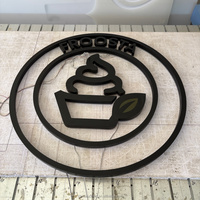 Letrero LED Personalizable con Logotipo Metálico, Letrero 3D Retroiluminado para Recepción de Negocios, Letrero Personalizado para Cafetería