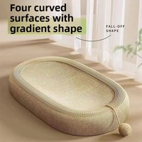 Grattoir pour chat de grande taille de qualité supérieure, combo durable avec lit en sisal et surface anti-déchirures sans peluches, style moderne, fournitures pour animaux de compagnie