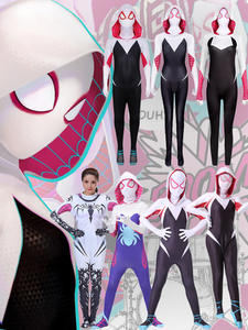 सबसे ज्यादा बिकने वाली नई हेलन कोस्प्ले ग्वेन की मकड़ी-मैन जम्पसूट कॉसप्ले हीरो पोशाक वयस्क टीवी और फिल्म पोशाक - Product Image 6