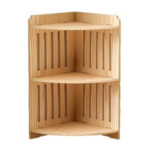 Wooden <b>Corner</b> <b>Shelf</b> 20x20x40cm Three Tier Freestanding Storage Organizer For Bathroom <b>Shelves</b> - Product Image 5