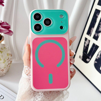 Chargeur sans fil MOQ 500 pour iPhone 18, coque magnétique, couleurs contrastées pour coque personnalisée en TPU pour iPhone 18 Pro, 17, 16, 15 Plus