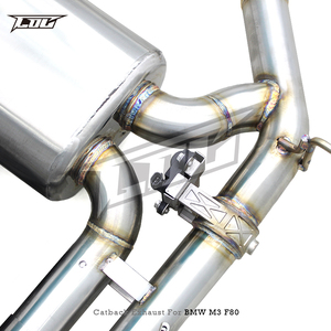 Tuyau d'échappement à montage direct pour M3/M4 F80/F82 3.0T 2014-2019 Boska, silencieux cat-back avec tube intermédiaire simple de 3,5 pouces et contrôleur - Product Image 5