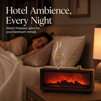 Diffuseur d'arômes en bois véritable, nébuliseur d'huiles essentielles, machine à parfum effet cheminée pour chambre, spa, bureau