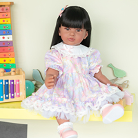 Muñeca de silicona Reborn con espinilla oscura realista 24 pulgadas 60cm muñeca Reborn
