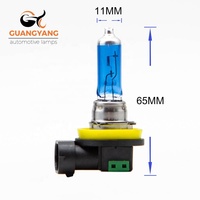 Phare de voiture H11, lampe halogène 12V 55W, couleur bleue, homologué DOT CE, blanc froid