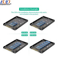 Kartu Adaptor SSD U.2 SFF-8638 Interface ke NGFF M.2 Key M/B+M dengan Casing Plastik untuk SSD NVME M2 2230 2242 2260 2280 Grosir Pabrik