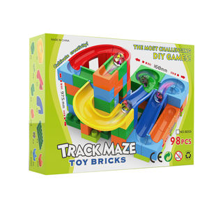 98 pièces de jeu de <span class=keywords><strong>labyrinthe</strong></span> miniature en plastique, jeu de construction de briques, jeu de billes - Product Image 3