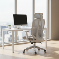 Chaise de bureau de direction de luxe ergonomique en maille réglable de haute qualité Foshan, avec repose-pieds, chaise d'ordinateur