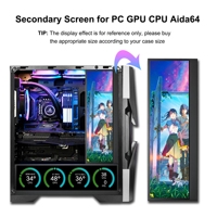 Moniteur portable 14 pouces 4k IPS 500 nits Écran tactile étiré en forme de barre pour Raspberry Pi PC CPU Moniteur supplémentaire étendu