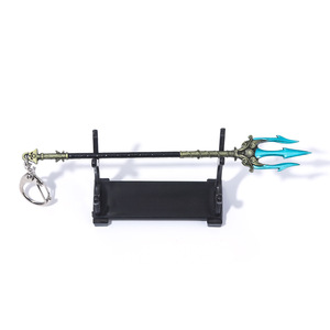 Accesorios del juego War God Llavero <span class=keywords><strong>Trident</strong></span> of the Sea God Colgante de metal y joyería del rey del mar - Product Image 3